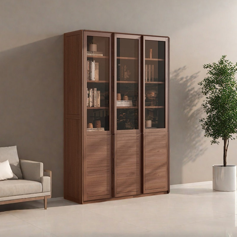 High quality black walnut bookcase