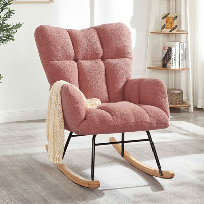 Fauteuil à bascule rembourré et capitonné Glider Chair