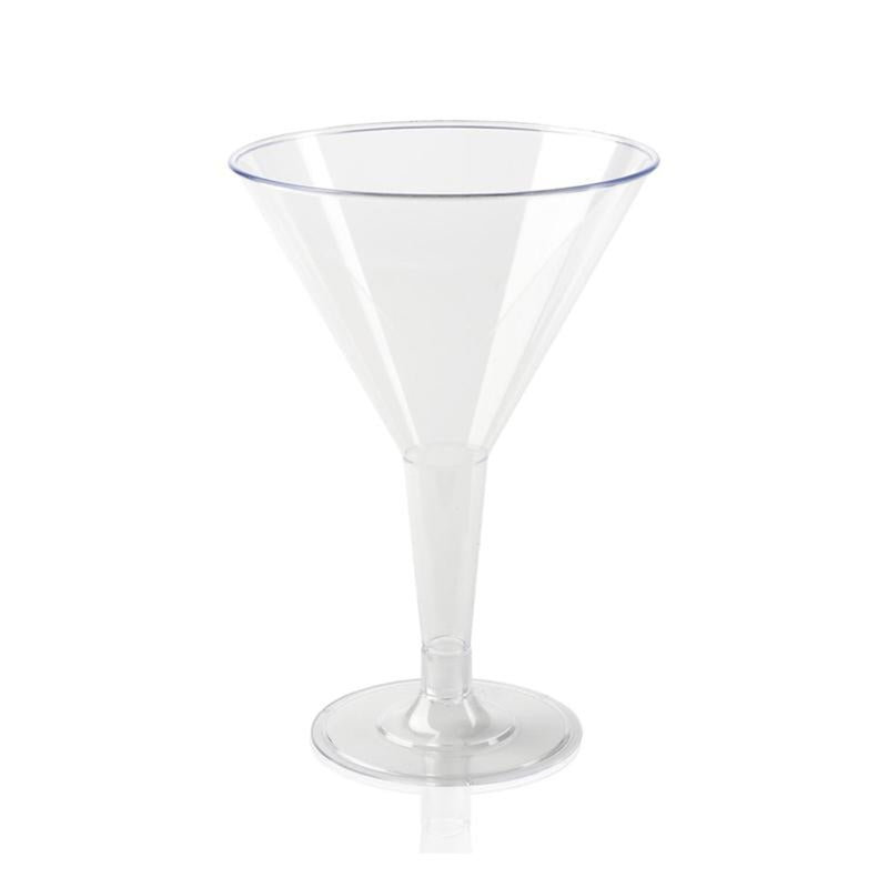 6 oz. Clear Plastic Martini Glasses