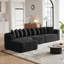 Ensemble de canapé modulaire en chenille Boneless de 131,1 pouces, canapé incurvé moderne en forme de nuage, comprenant 10 coussins-1110122291-1114417037