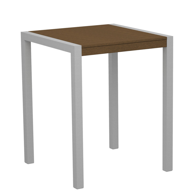 Table de comptoir POLYWOOD MOD, Argent texturé, L 35,18 po x P 35,18 po, Sable