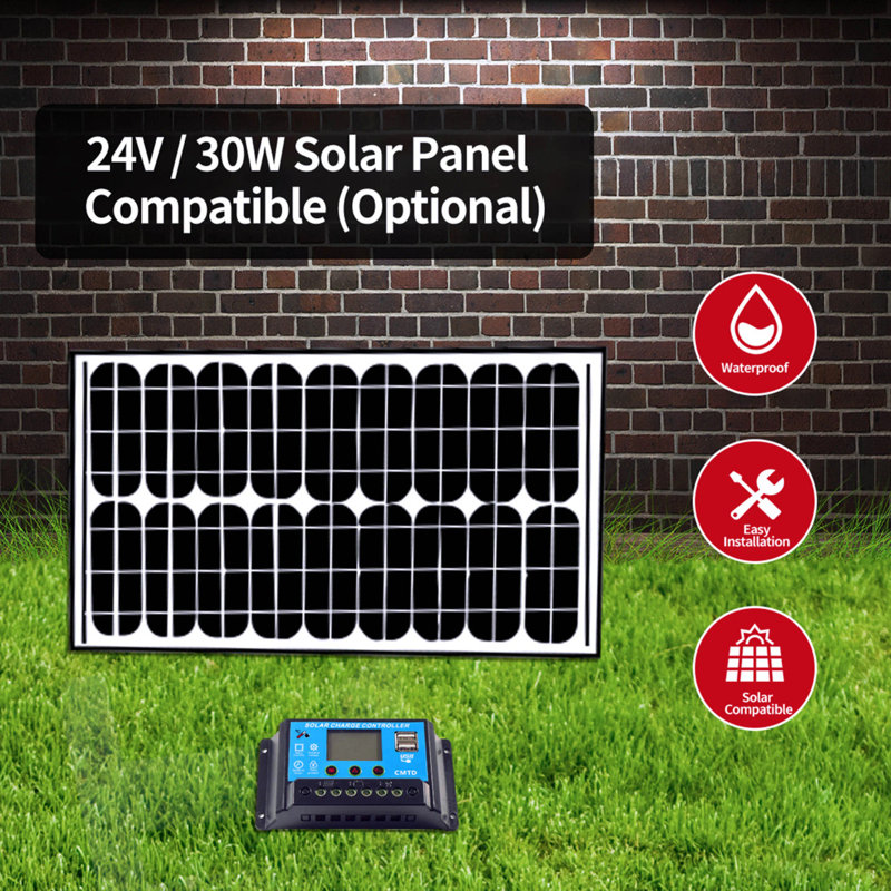 ALEKO ETL Listed Solar Kit Gate Opener for Single Swing Gates