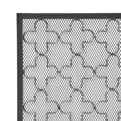  Pare-étincelles contemporain, conception élégante à panneau unique avec filet durable et accents modernes, protection élégante pour les foyers, argent