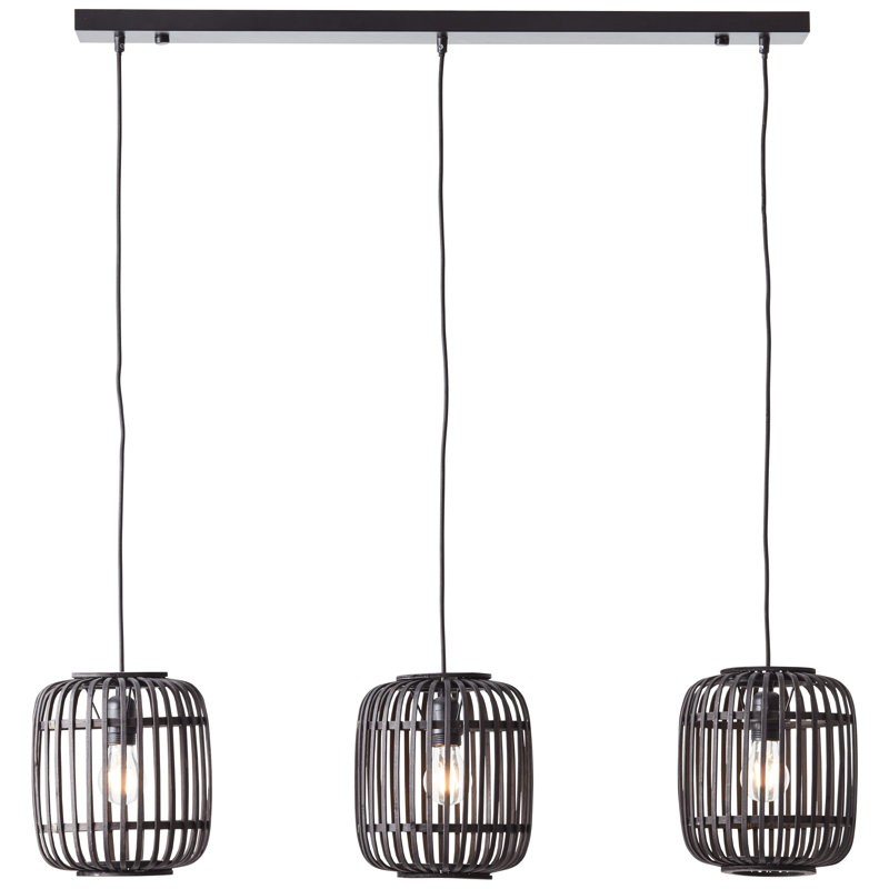 Algerine 3 - Light Kitchen Island Pendant, Black
