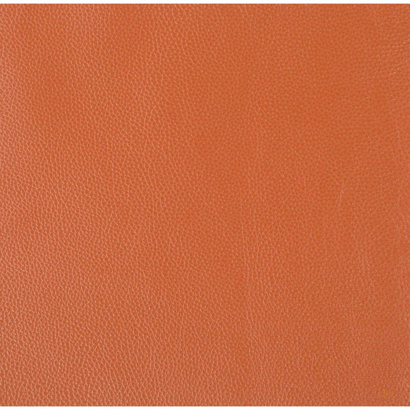 Global United 22" Modern Genuine Italian Leather Lounge Chair, Orange