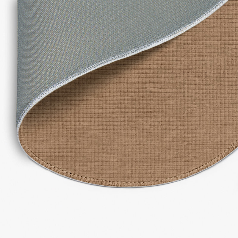 Tapis brun uni d'intérieur et d'extérieur, Rond 5 pi