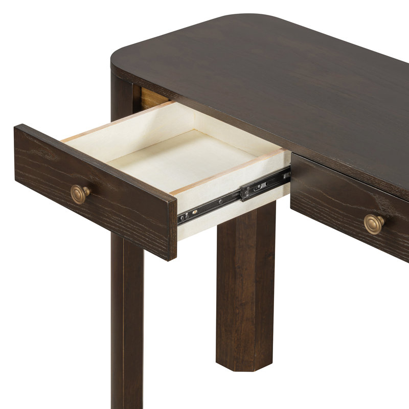 Console avec canapé et coins arrondis, Espresso