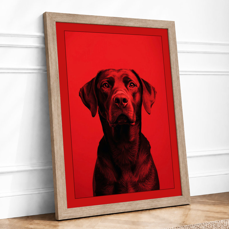 Steady Gaze Modern - Framed Print, Oak, A4 - 29.7 x 21.0 cm