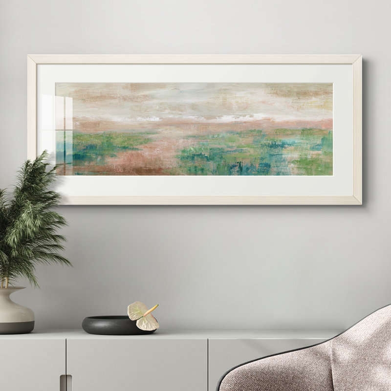 Peinture sur papier encadrée