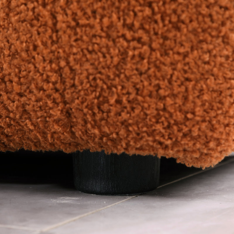 Boucle rembourré 2 places en brun, convient au décor traditionnel brun, avec des coussins doux