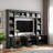 One-Piece Wall Unit Entertainment Center With Bookshelf For Tvs Up To 70"-986495932