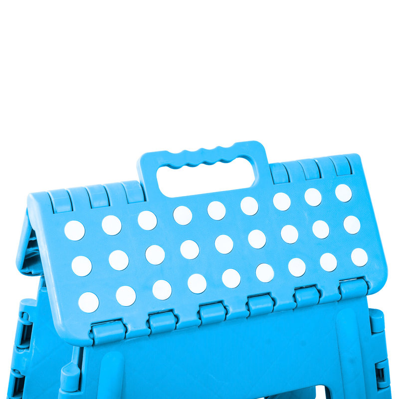 Escabeau Odacia robuste avec surface de préhension, Bleu
