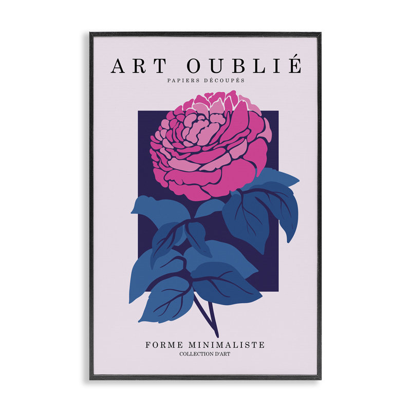  Peony Gallery, affiche giclée par Incado, H 18 po x l 12 po, Giclée encadrée noir minuit