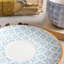 Nicola Spring Hand-Printed Cappuccino Saucers - 14.5cm - Blue - Pack of 12