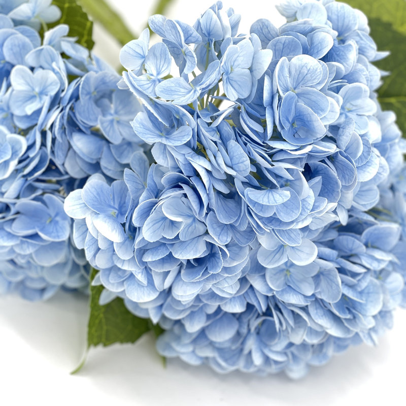 Real Touch Large Hydrangea 1 Stem, Light Blue