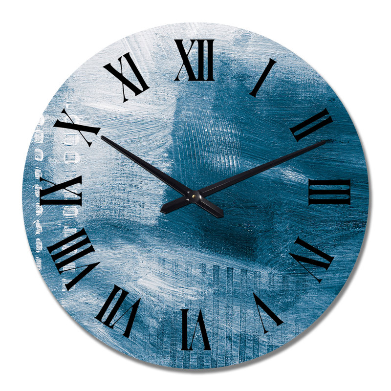 Shades of Creative Blue - Horloge murale moderne, Grand
