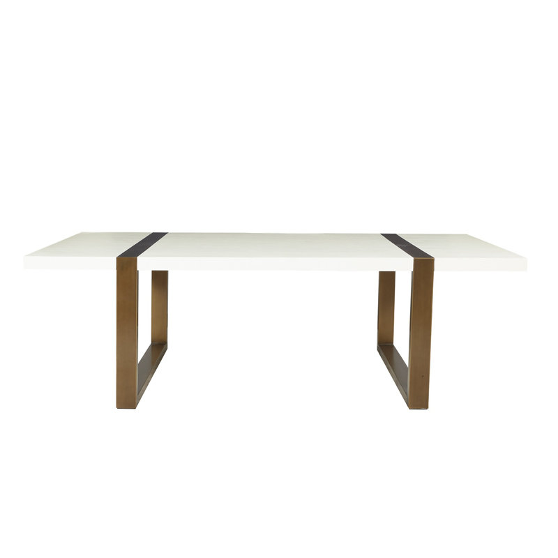 Mercer Dining Table, White Smooth Gesso