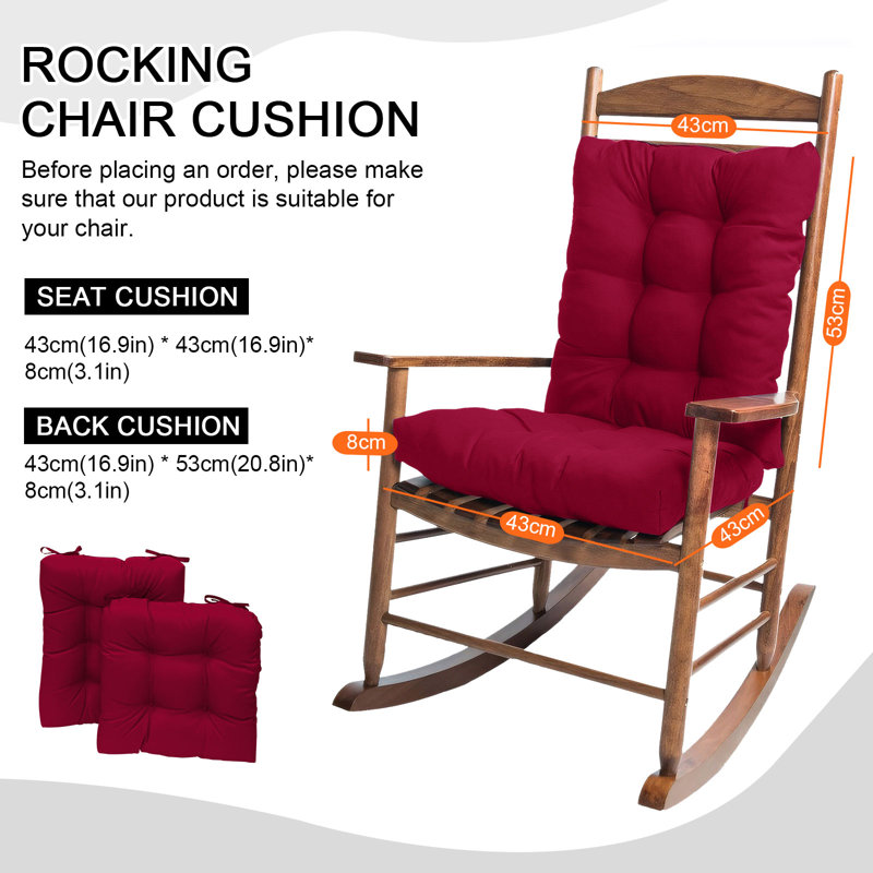Indoor/Outdoor Seat/Back Cushion, Red