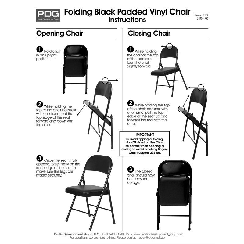 Metal Folding Chair Set