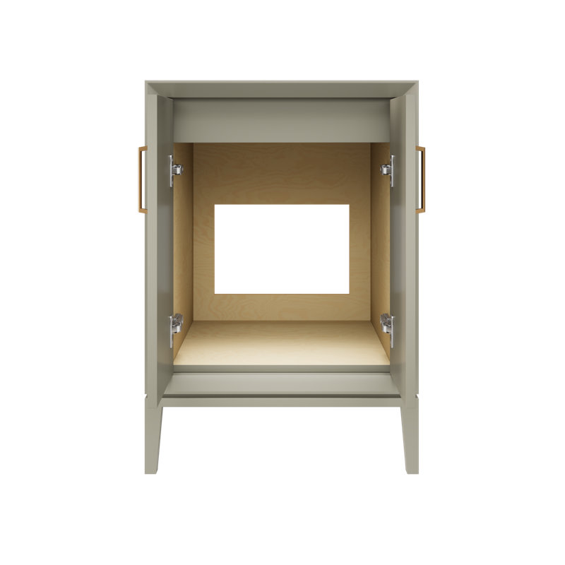 Ensemble de meuble-lavabo simple 24 po Alexandra, Olive française, 24", Or satiné