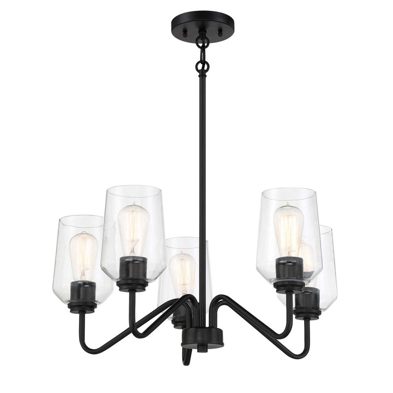 Lustre 5 lumières Navdar, Noir