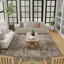 Tapis beige en polypropylène tissé à la main Raashid-1557298623