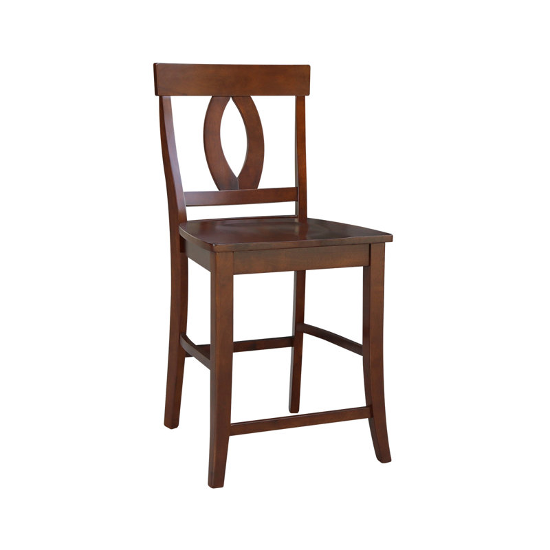 Tabouret de bar et de comptoir Guzik, Espresso, Tabouret de comptoir (assise de 24 po de hauteur)