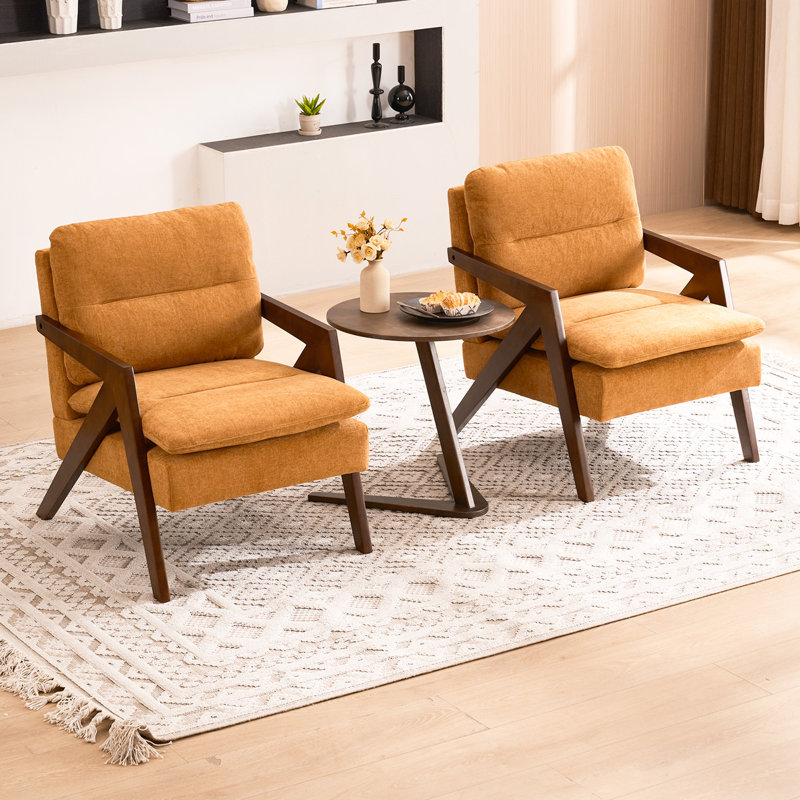 Fauteuil d'appoint Mid-Century, Jaune