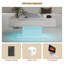 Modern High Gloss Coffee Table with Storage, 2 Drawers & LED Lights for Living Room-610903571