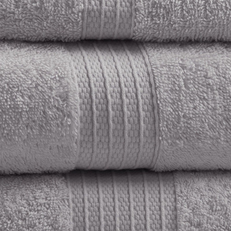 6 Piece Organic Cotton Towel Set, Gray