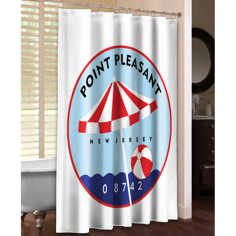 Point Pleasant Shower Curtain, White