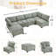Canapé modulaire modulaire, canapé modulaire en U avec méridienne réversible, canapé modulaire, canapé confortable-1483678303