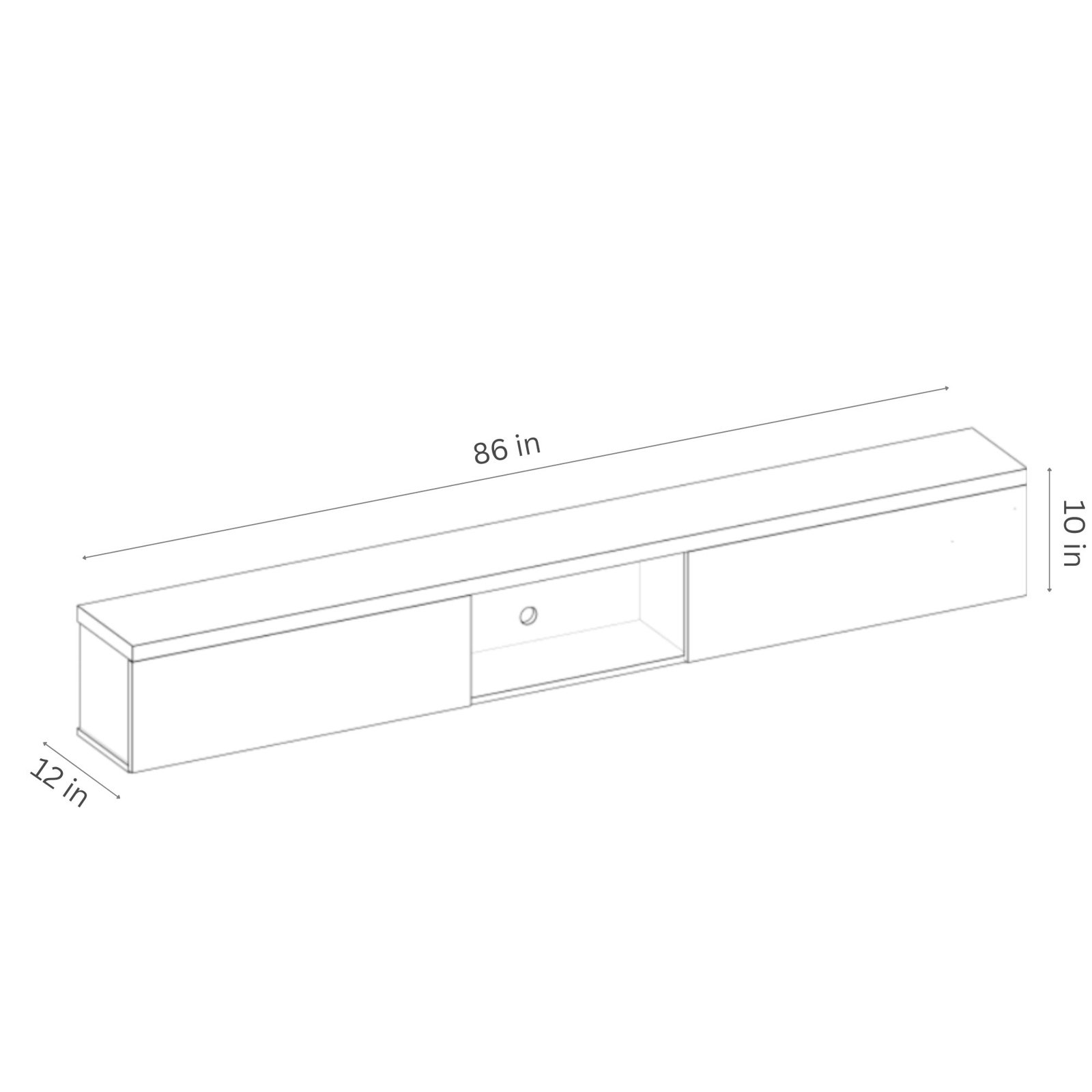 86" Floating TV Stand