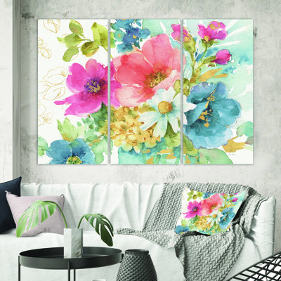 " My French Garden " 3 - Pieces Painting Print