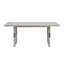 Table de salle à manger rectangulaire en bois avec base en U au fini naturel
