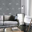 Rouleau de papier peint gris et gris Heritage