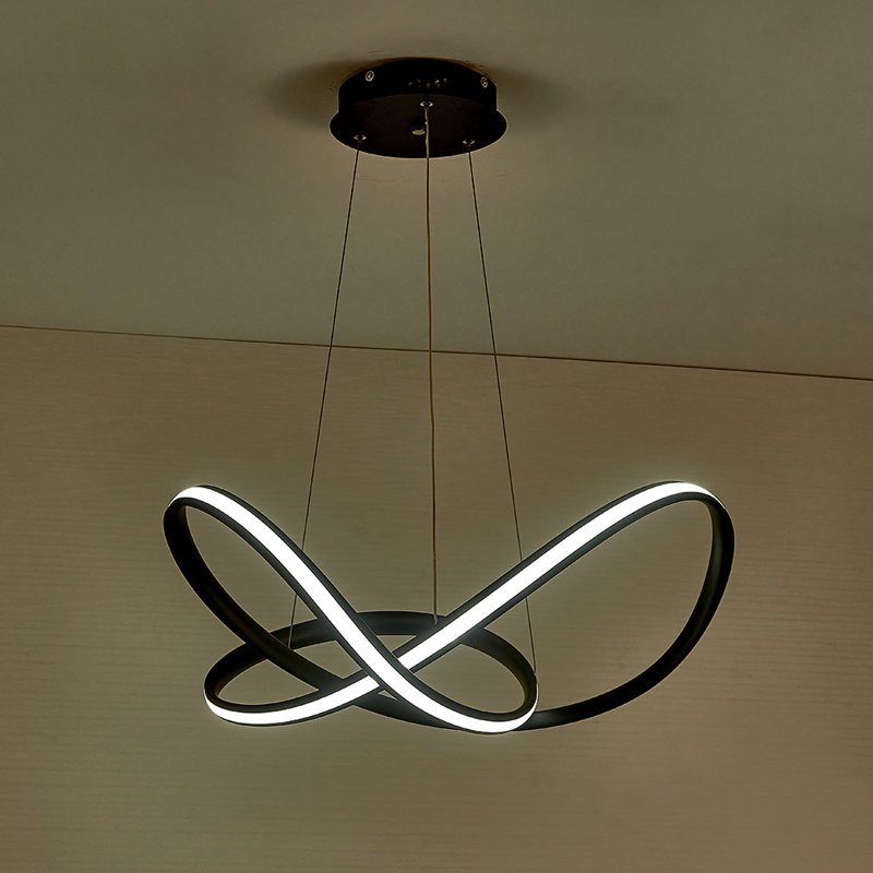 1 - Light Natural LED Chandelier Pendant, 120cm H X 70cm W X 70cm D