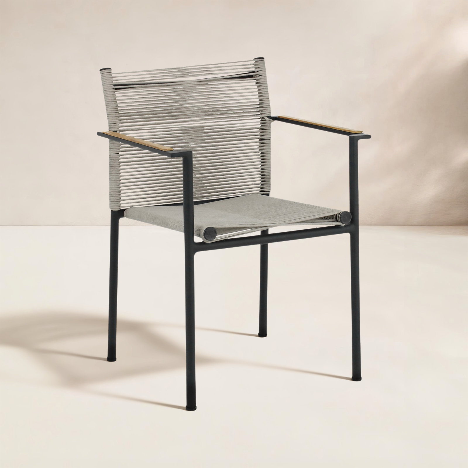 Raleigh Stackable Patio Armchair, Taupe