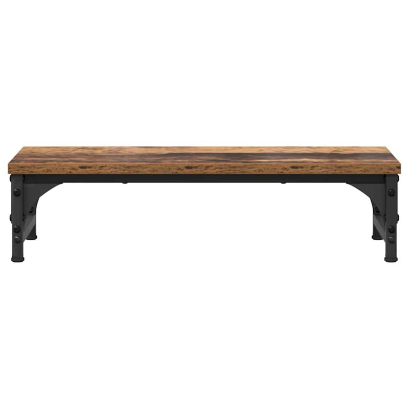 Manufactured Wood Monitor Stand, Old Wood, 14cm H x 55cm W x 23cm D