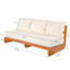 Paresseux d'extérieur 3 places en acacia beige-56101751