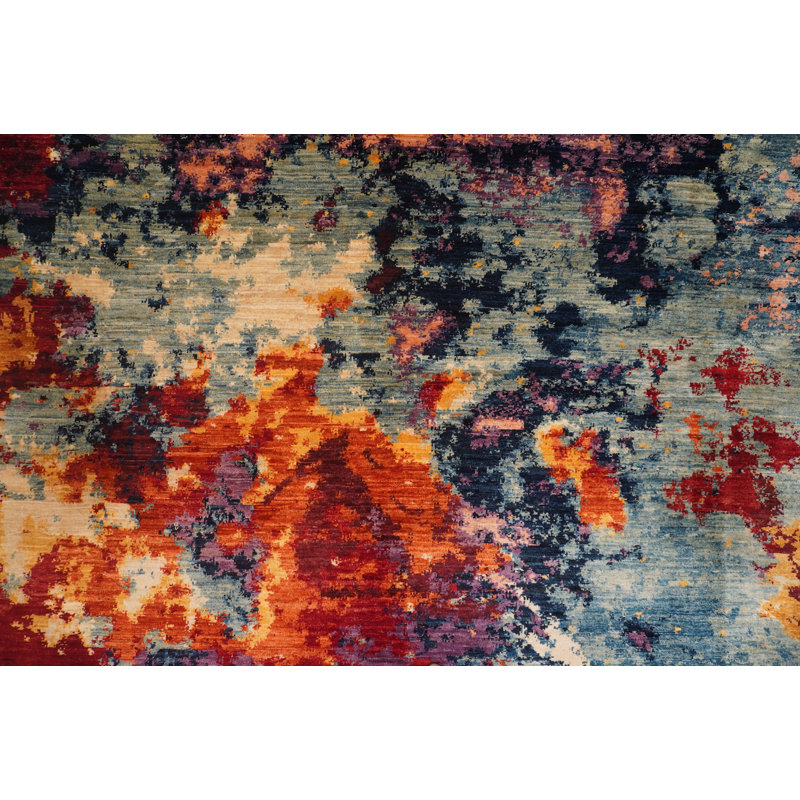 Aryana Hand Woven Wool Abstract Area Rug