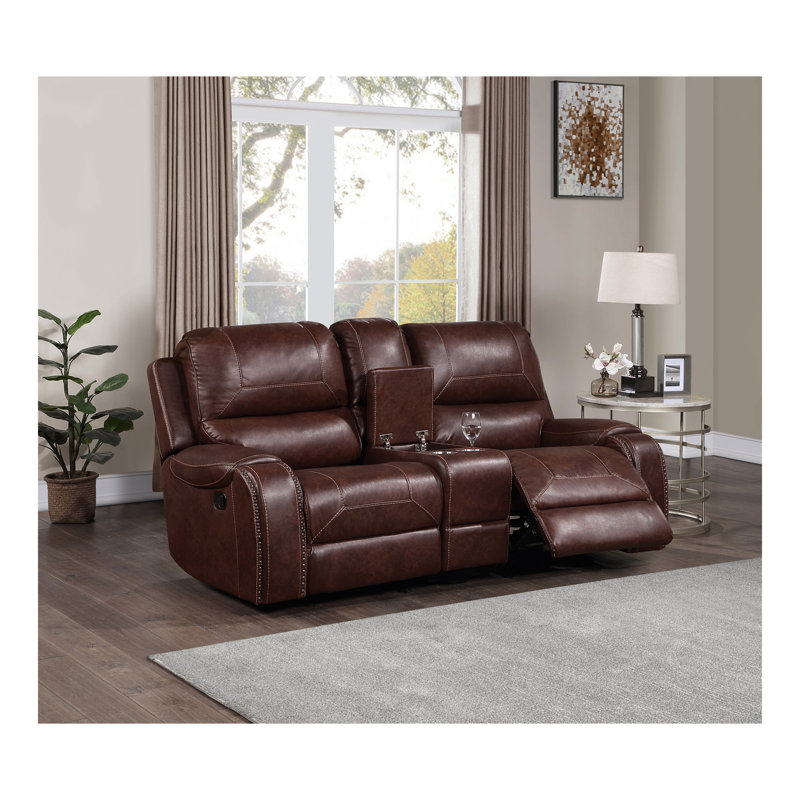 Causeuse inclinable manuelle Keily - brun foncé