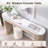 63" Modern Fluted Console Table, Narrow Entryway & Sofa Table With Marble-Pattern Top For Living Room Hallway Foyer-922883972