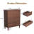 5-Drawers Dresser Organizer with Mid-century Design for Bedroom, Walnut-1343588948