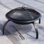 Abigaille Round Steel Charcoal and Wood Burning Fire Pit-69597407