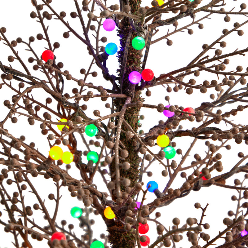 Lighted Artificial Christmas Tree, 4' H