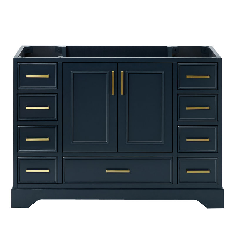 Base de meuble-lavabo simple 48,75 po Peightyn, Bleu minuit