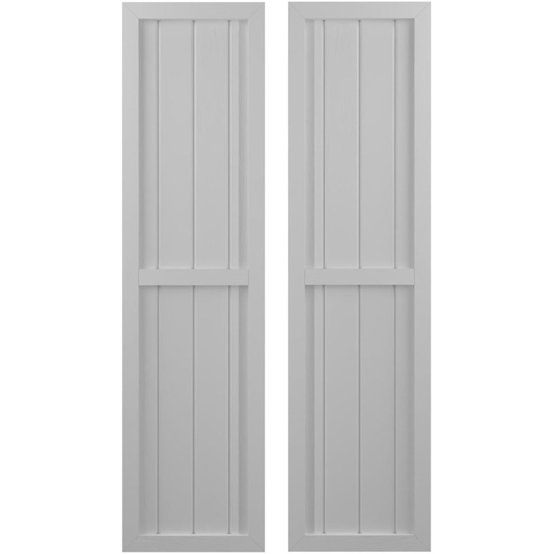 Deux volets à panneaux égaux Americano (par paire), Avec une couche d'apprêt, 62", 14"