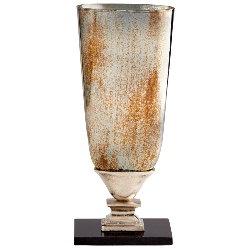 Glass Table Vase, 17.25" H x 7.25" W x 5" D