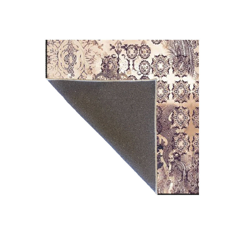 Tapis lavable à motifs floraux Modern Modern, Sous-tapis rond 3 pi 3 po inclus